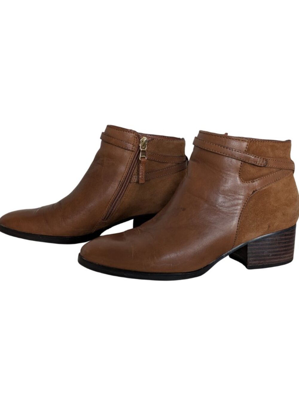 Lauren Ralph Lauren Tan Brown Leather Women's Damara Booties Size 7.5B